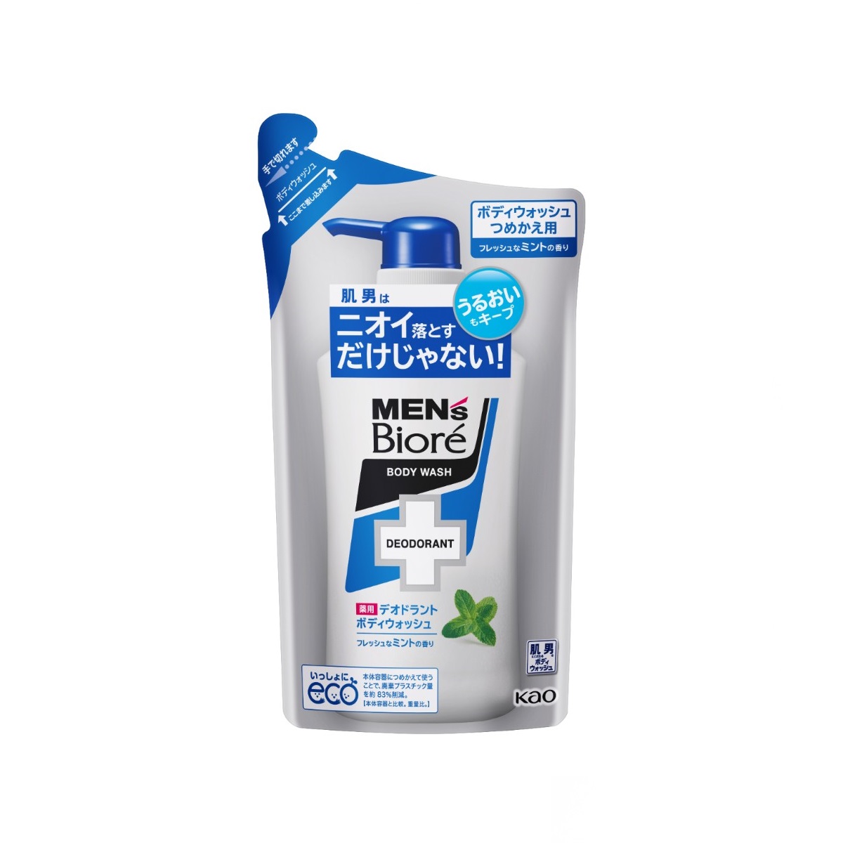 メンズビオレ 薬用デオドラントボディウォッシュ フレッシュなミントの香り つめかえ用 380ML