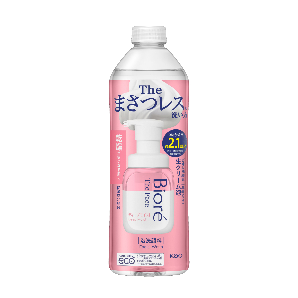 ビオレ ザフェイス 泡洗顔料 ディープモイスト つめかえ用 340ML