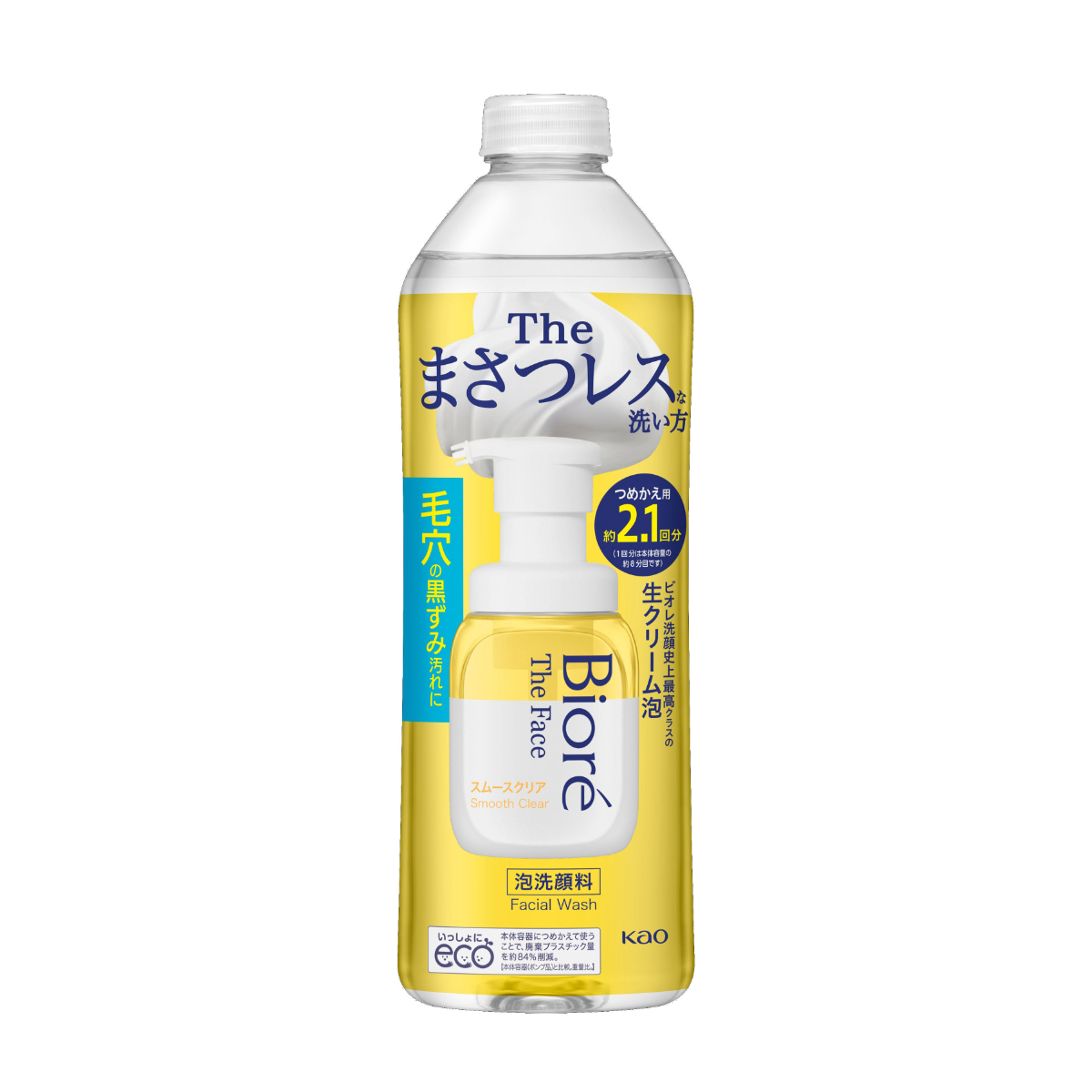 ビオレ ザフェイス 泡洗顔料 スムースクリア つめかえ用 340ML
