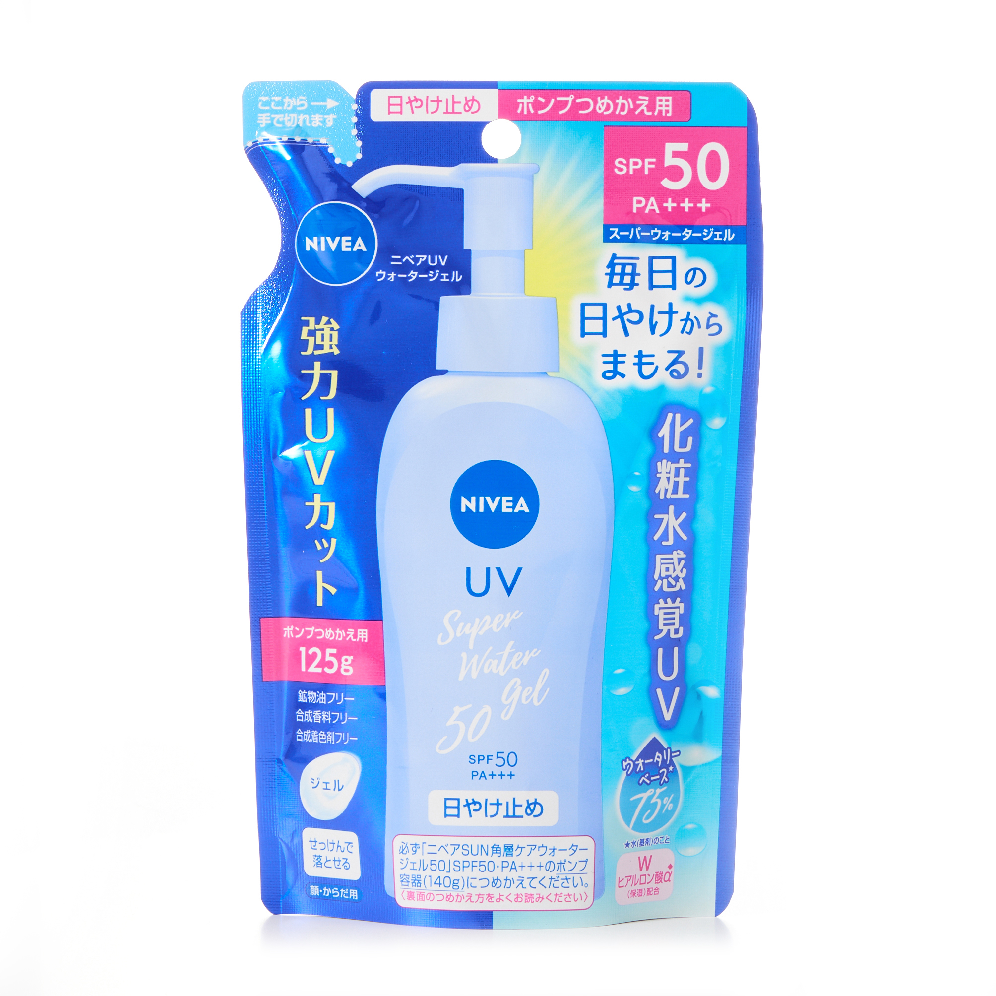 ニベアUV ウォータージェル SPF50 つめかえ用 125G