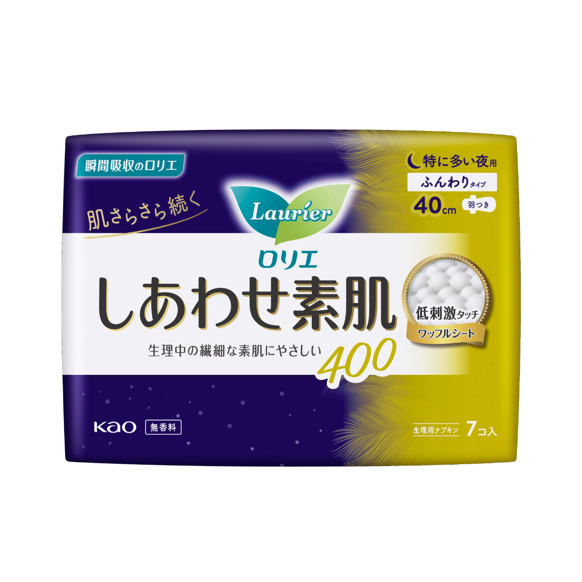 ロリエ しあわせ素肌 特に多い夜用 400 羽つき 7コ