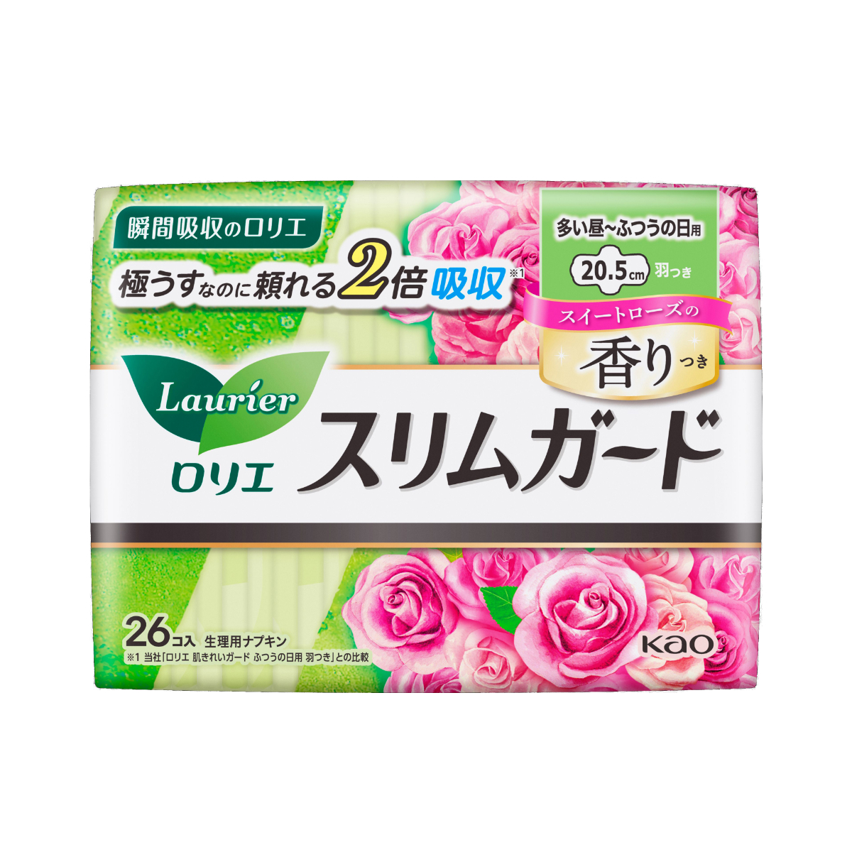 ロリエ スリムガード ローズ多い昼～ふつうの日羽つき 26コ