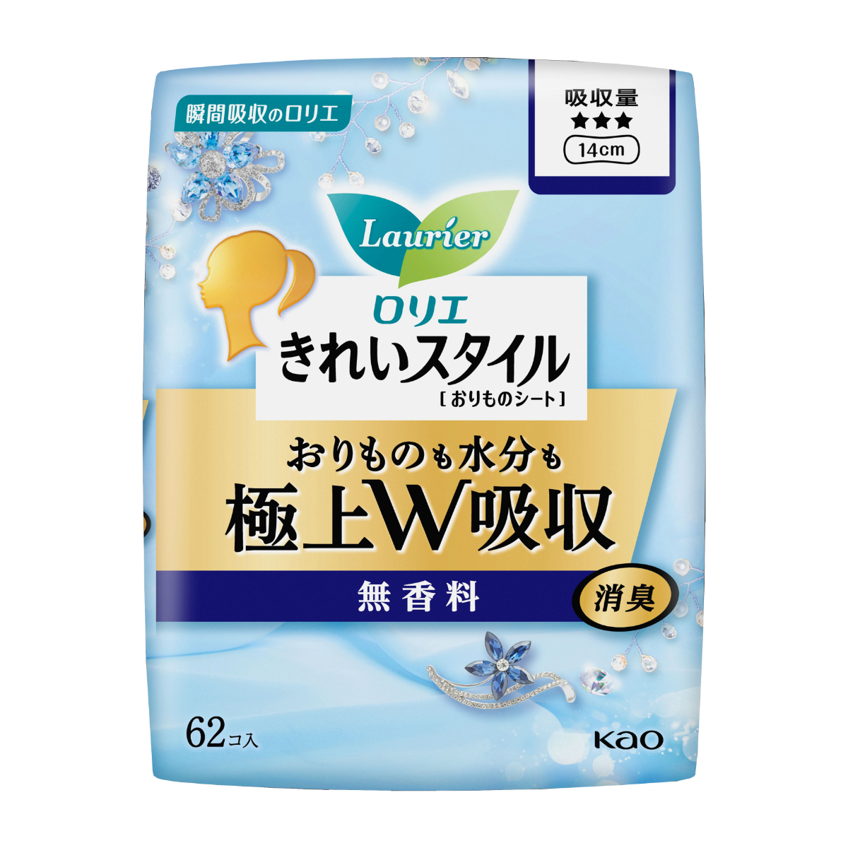 ロリエ きれいスタイル 極上W吸収 無香料   62コ