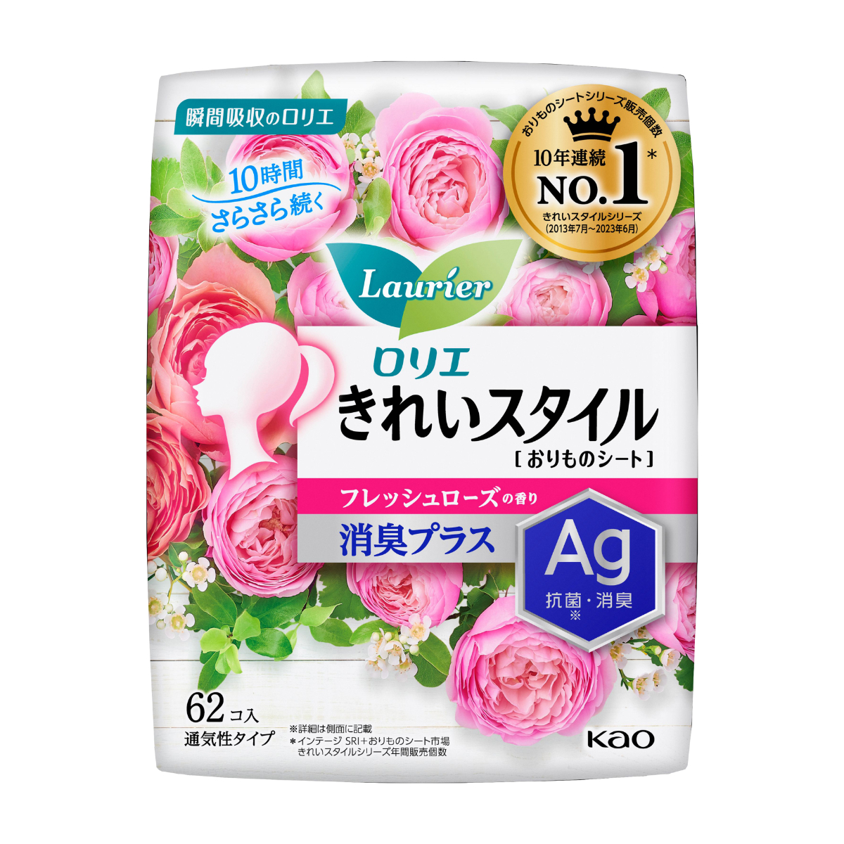 ロリエ きれいスタイル フレッシュローズの香り 消臭プラス 62コ