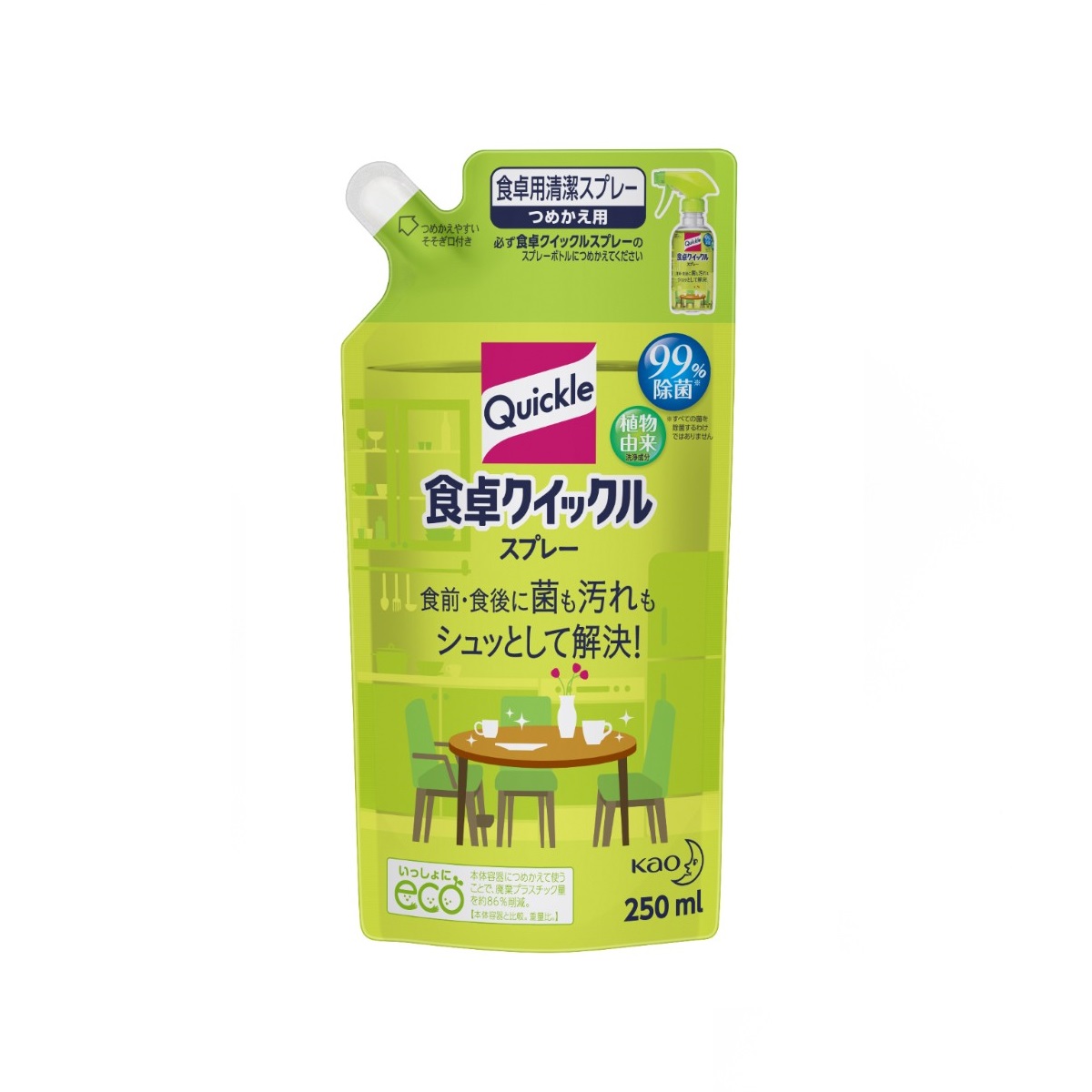 食卓クイックル スプレー つめかえ用 250ML