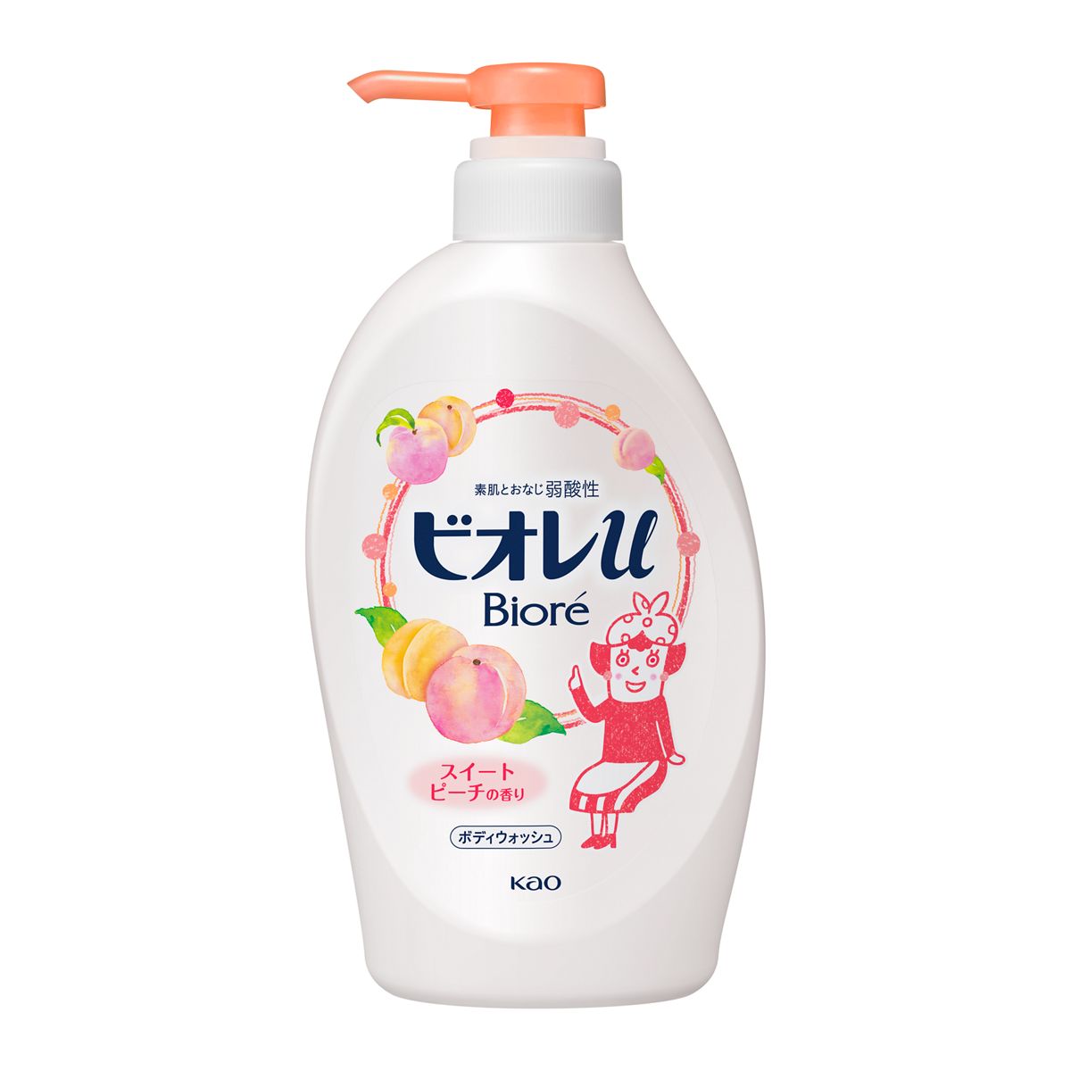 ビオレｕ　スイートピーチの香り　ポンプ　４８０ｍｌ
