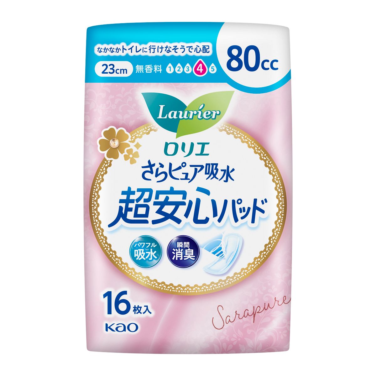 ロリエさらピュア吸水超安心パッド　８０ｃｃ １６枚