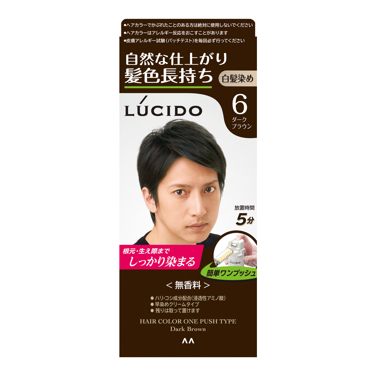 ルシード　ワンプッシュケアカラー　ダークブラウン　（医薬部外品）