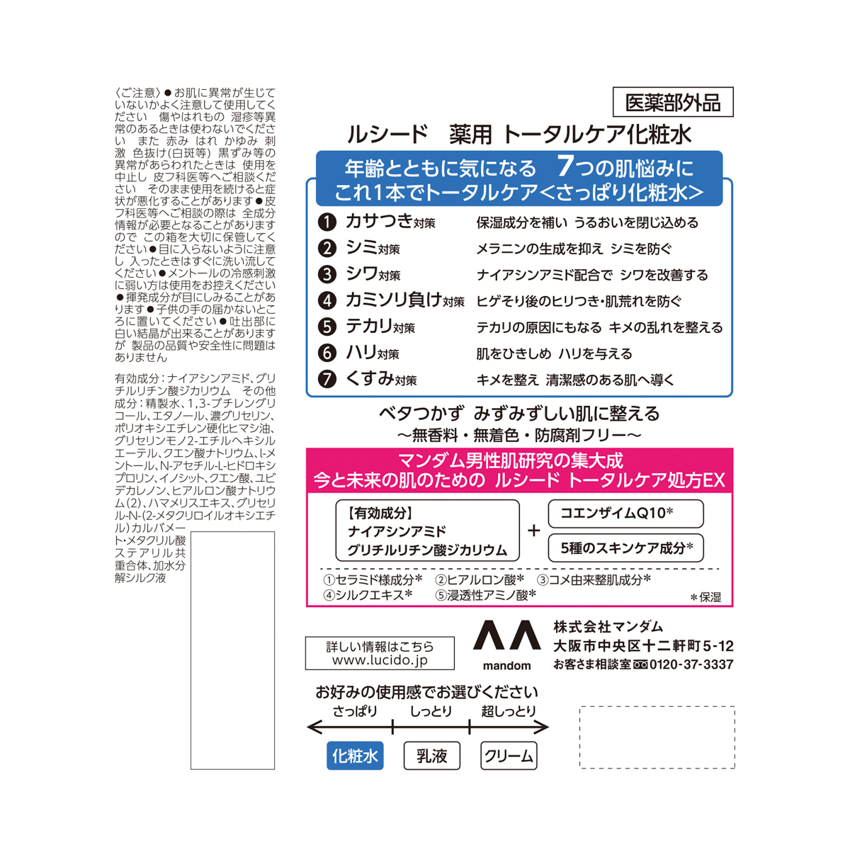 ルシード　薬用トータルケア化粧水　（医薬部外品）