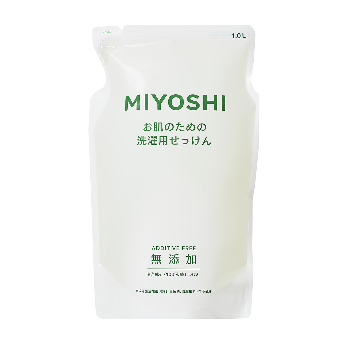 無添加 お肌のための洗濯用液体せっけん リフィル　1L