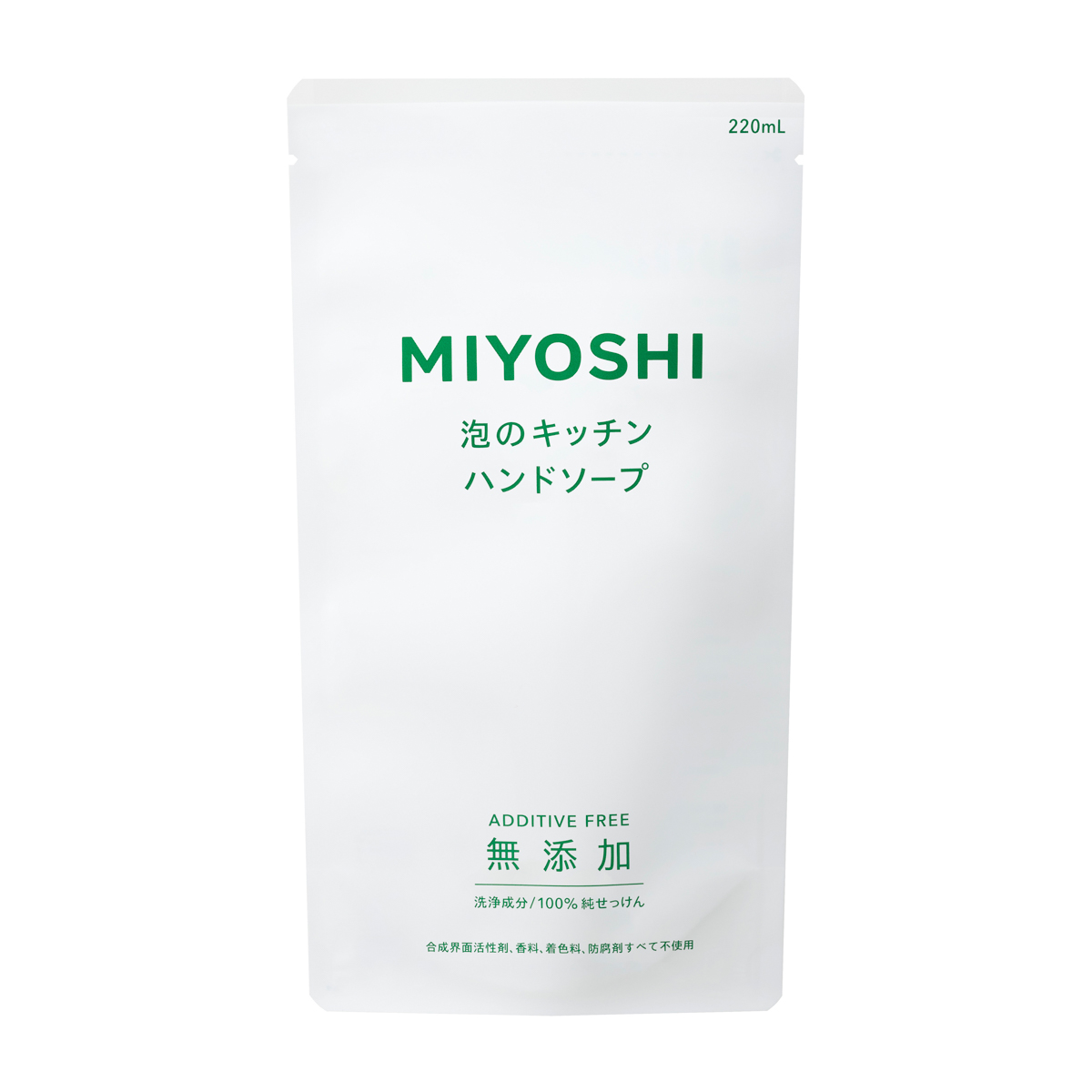 無添加 せっけん泡のキッチンハンド リフィル　220ｍｌ