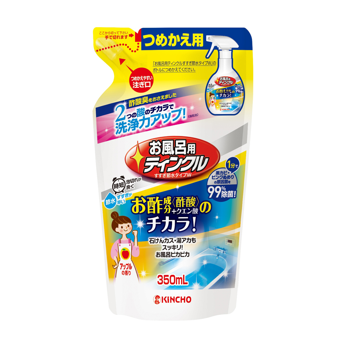 お風呂用ティンクル すすぎ節水タイプW つめかえ用 350mL