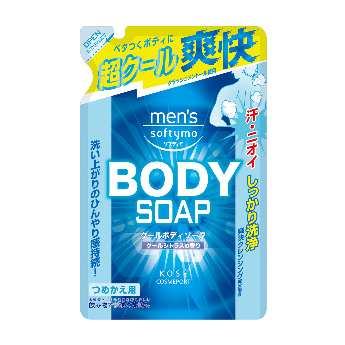 メンズ　ソフティモ　クールボディソープ　つめかえ 400ml