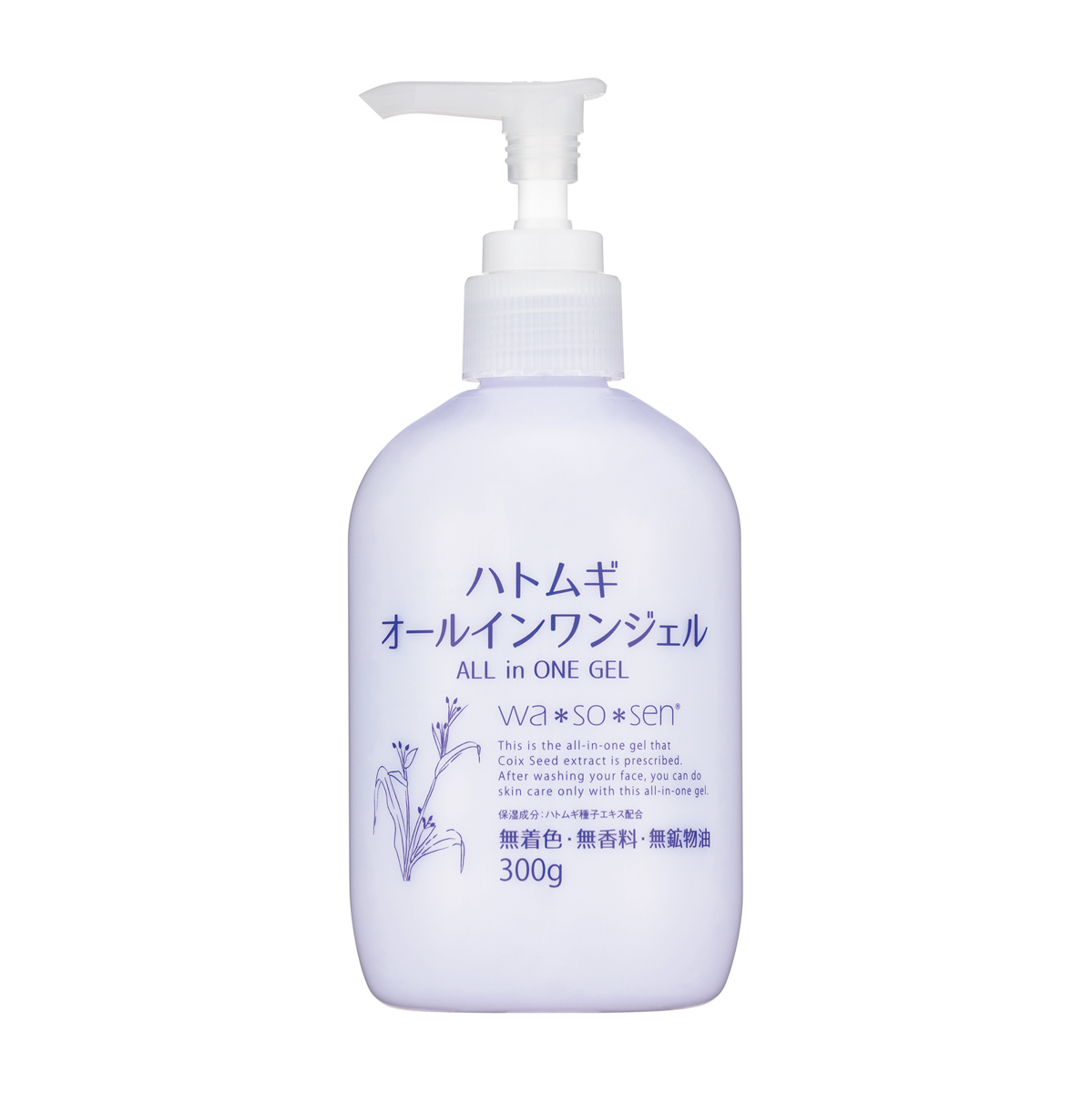 wa*so*sen ハトムギオールインワンジェル　３００ｇ　無着色・無香料・無鉱物油