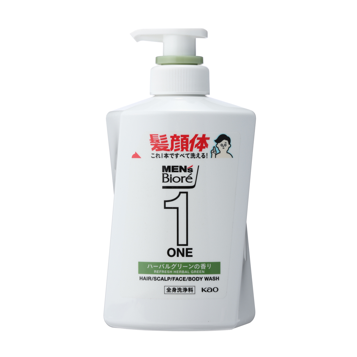 Ｍビオレワン　オールインワン全身洗浄料　ハーバルグリーンの香り　本体　480ml