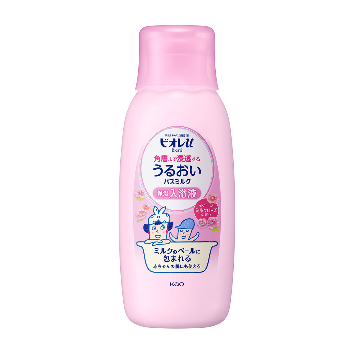 ビオレｕ　角層まで浸透するバスミルク　やさしいミルクローズの香り　本体　600ml