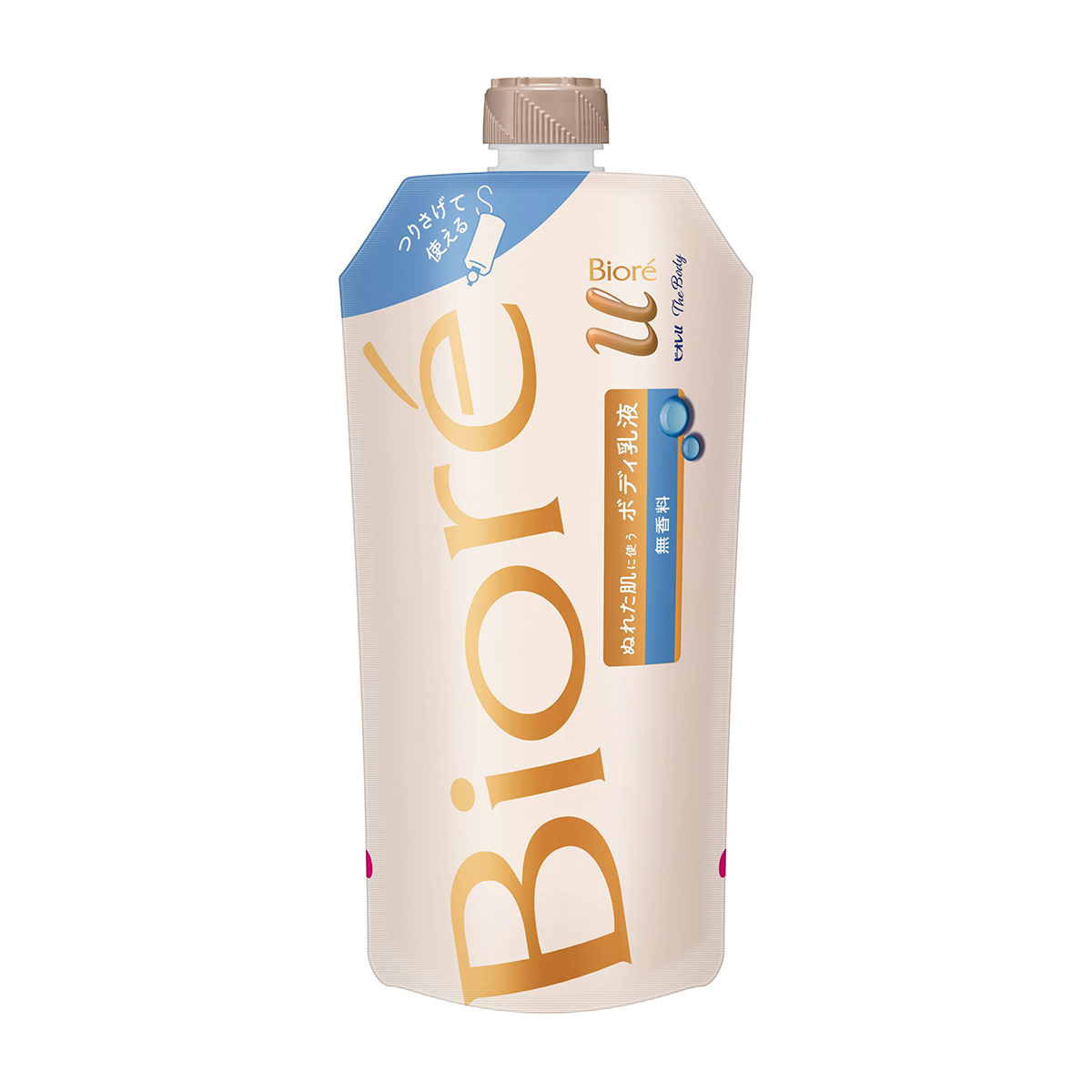 ビオレｕザボディ　濡れた肌に使うボディ乳液無香料　つりさげパック　300ml