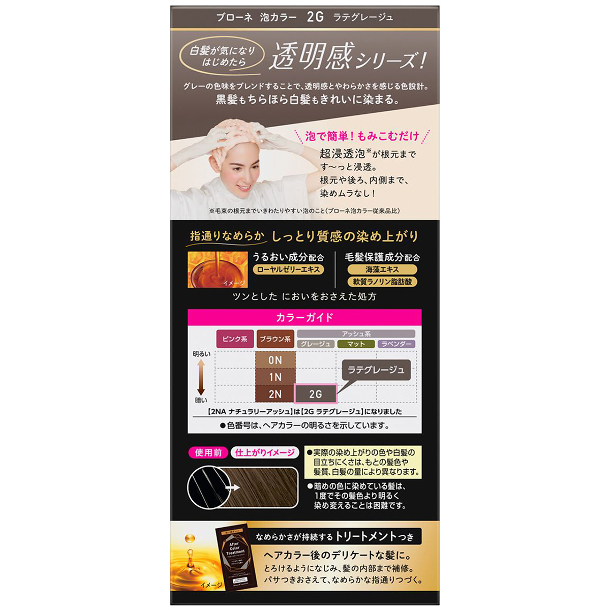 ブローネ泡カラー　2g　ラテグレージュ
