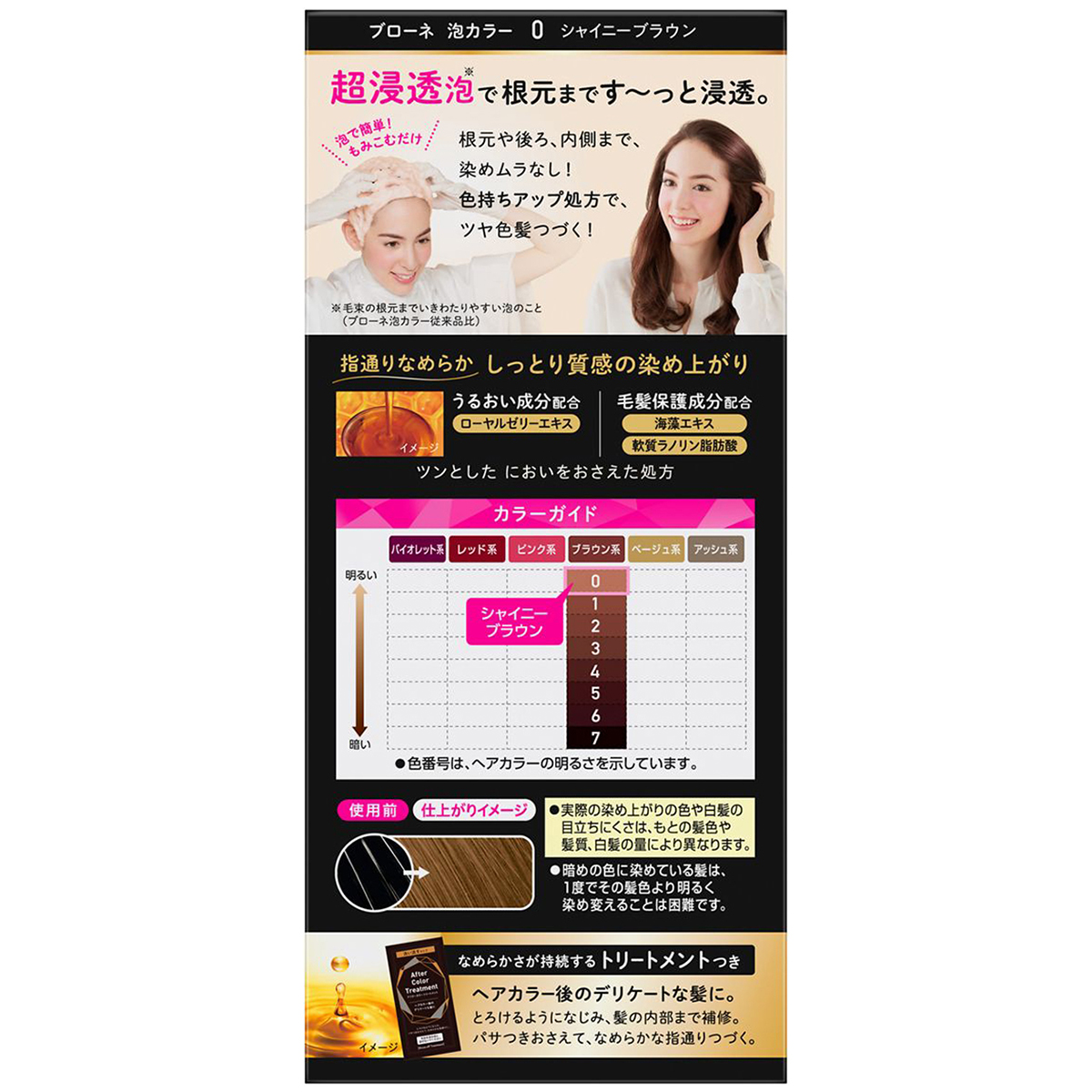 ブローネ泡カラー　0　シャイニーブラウン