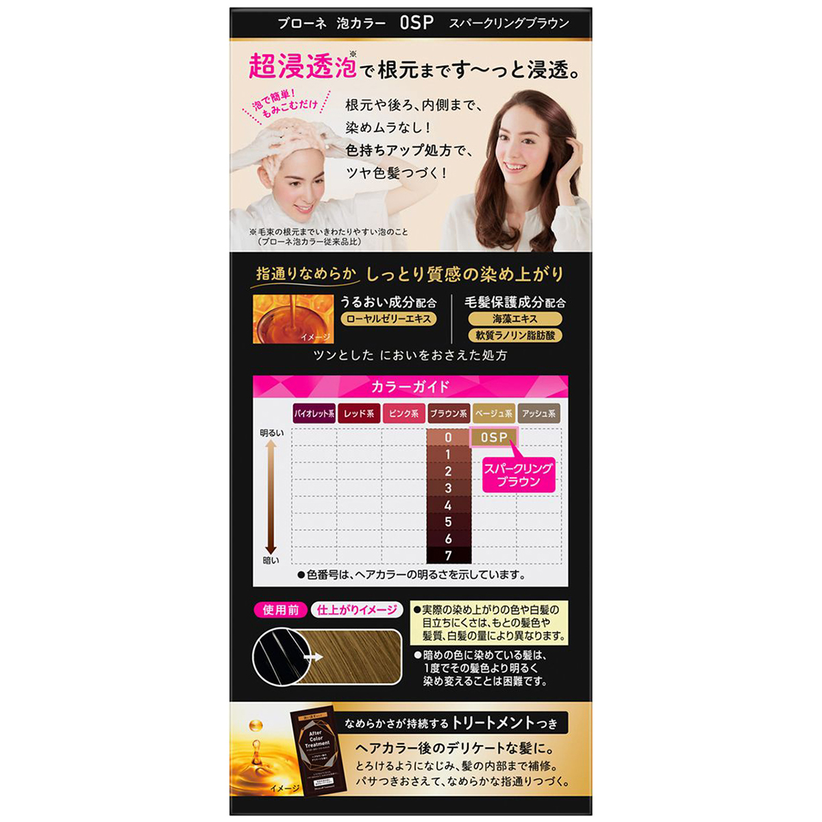 ブローネ泡カラー　0SP　スパークリングブラウン