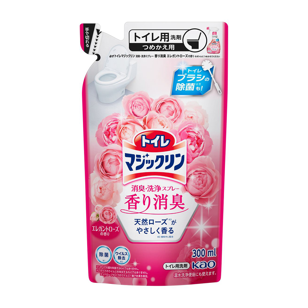 トイレマジックリン消臭洗浄スプレー　香り消臭　つめかえ用　エレガントローズの香り　300ml