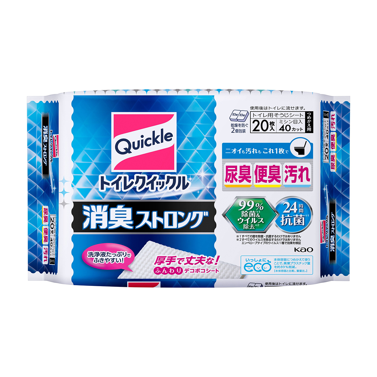 トイレクイックル　消臭ストロング　つめかえよう　20枚入