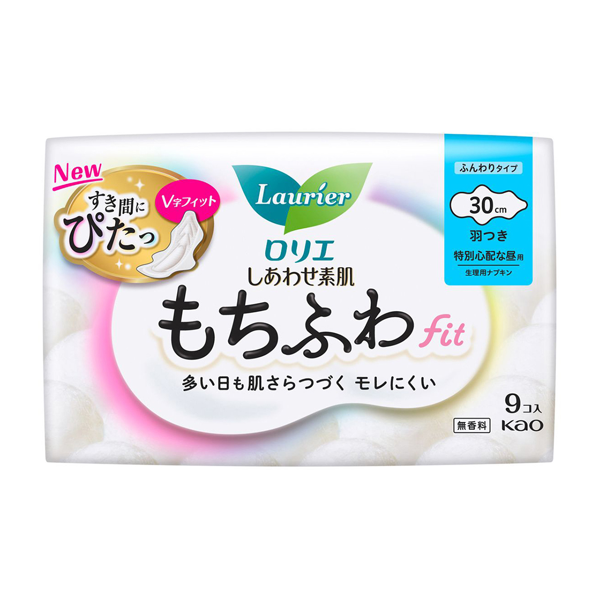 ロリエしあわせ素肌もちふわｆｉｔ特別心配な昼用30ｃｍ　羽つき9個入