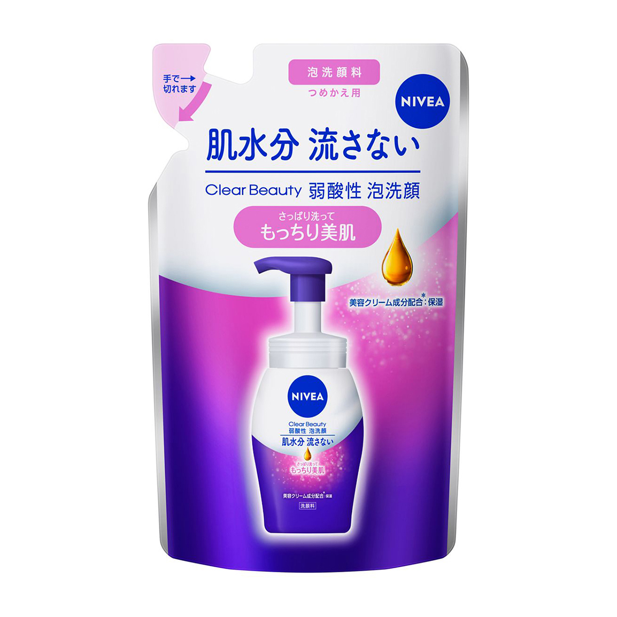 ニベアクリアビューティー泡洗顔　もっちり美肌　つめかえ用