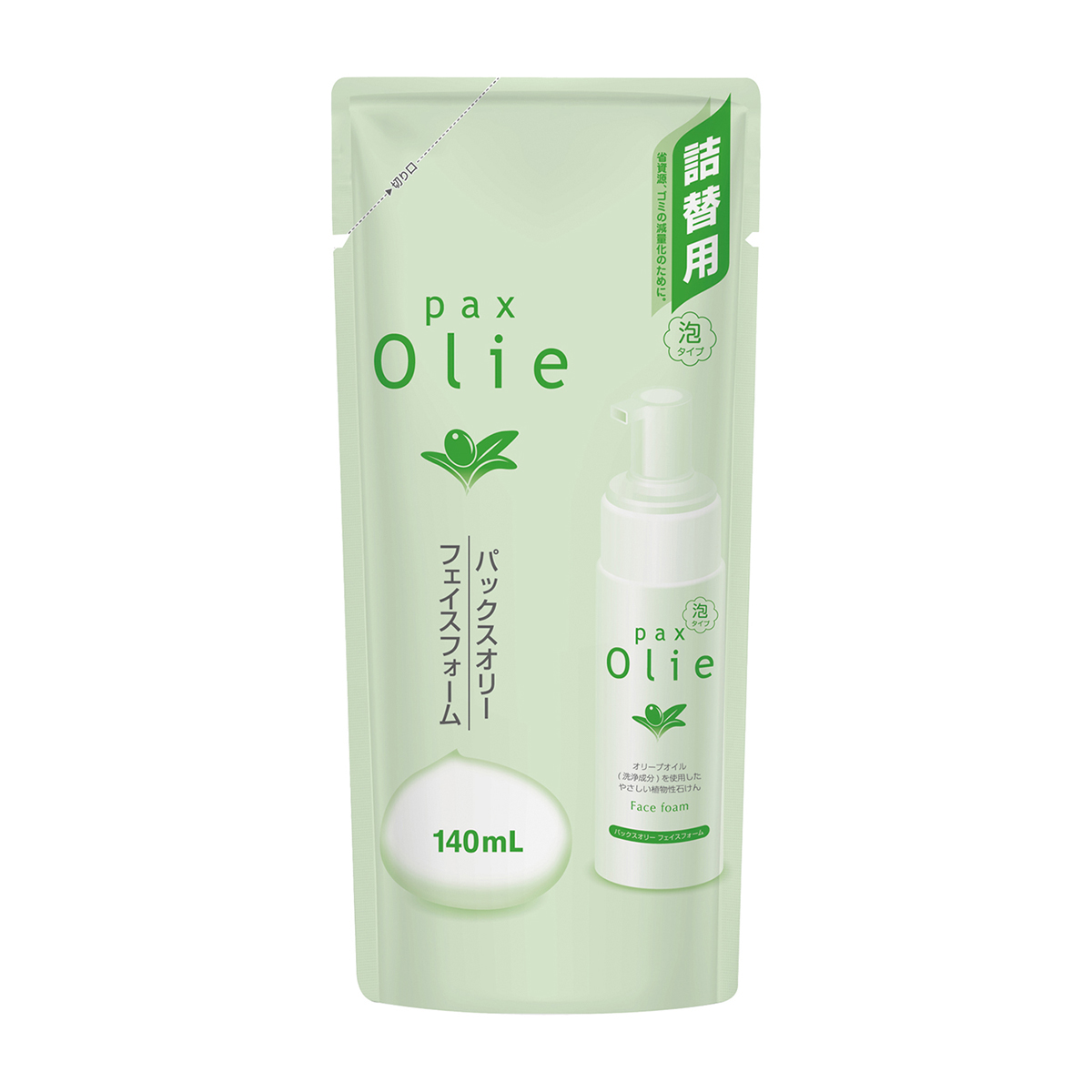 パックスオリーフェイスフォーム詰替　１４０ｍｌ