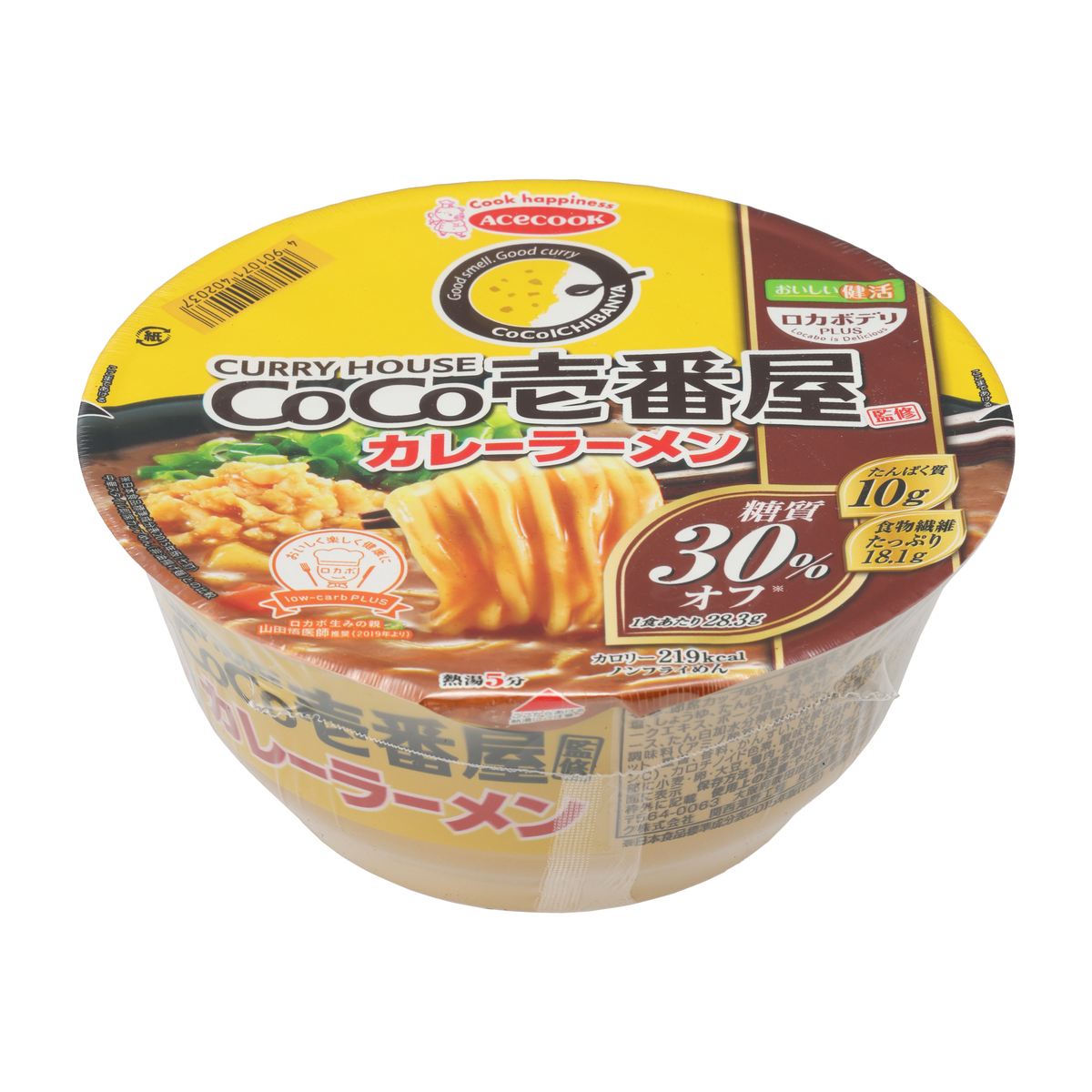 ロカボデリＰＬＵＳ　ＣｏＣｏ壱番屋監修カレーラーメン　糖質オフ