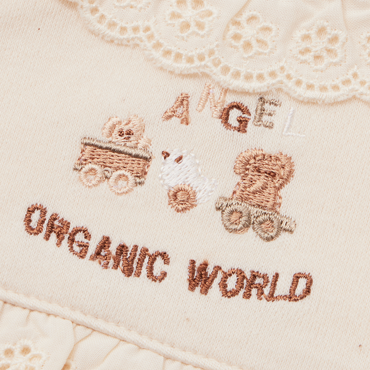 オーガニックコットン100％くまちゃん刺繍ツーウェイドレス