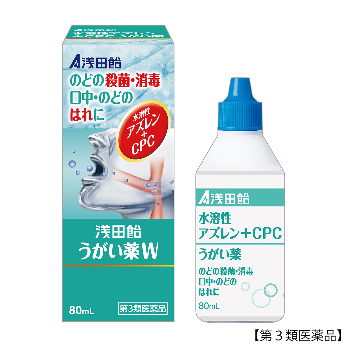 浅田飴　　浅田飴うがい薬Ｗ　８０ＭＬ