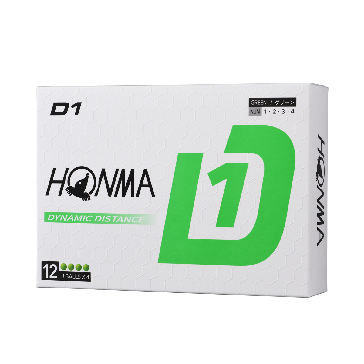 【HONMA(ホンマ)】ゴルフボール D1グリーン
