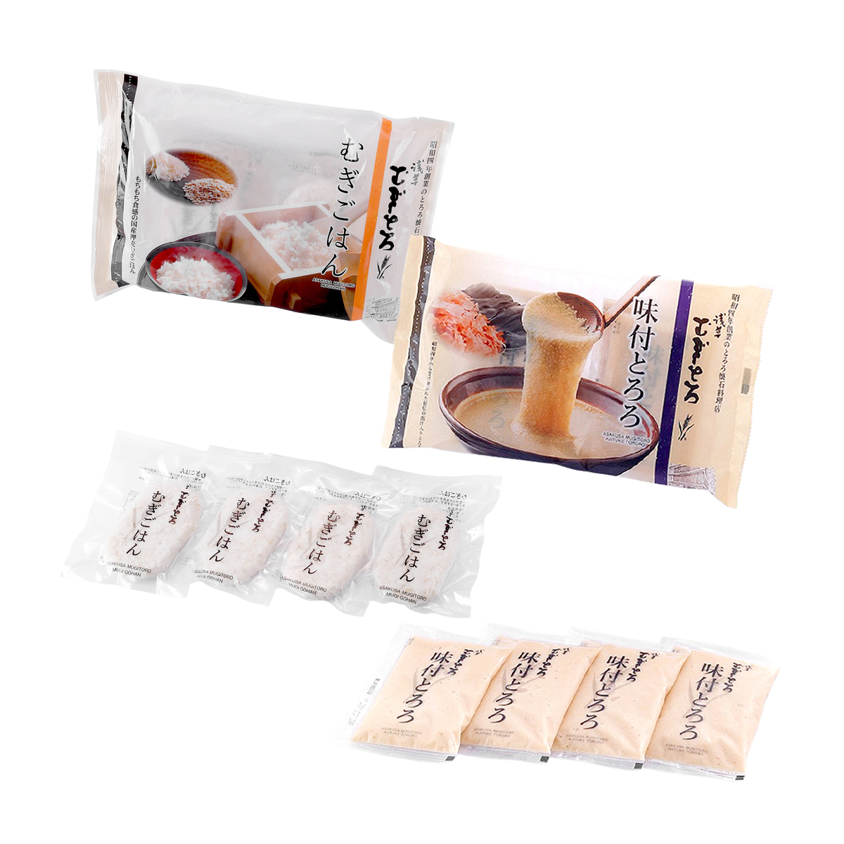 【冷凍】【浅草むぎとろ】味付とろろ＋むぎごはんセット