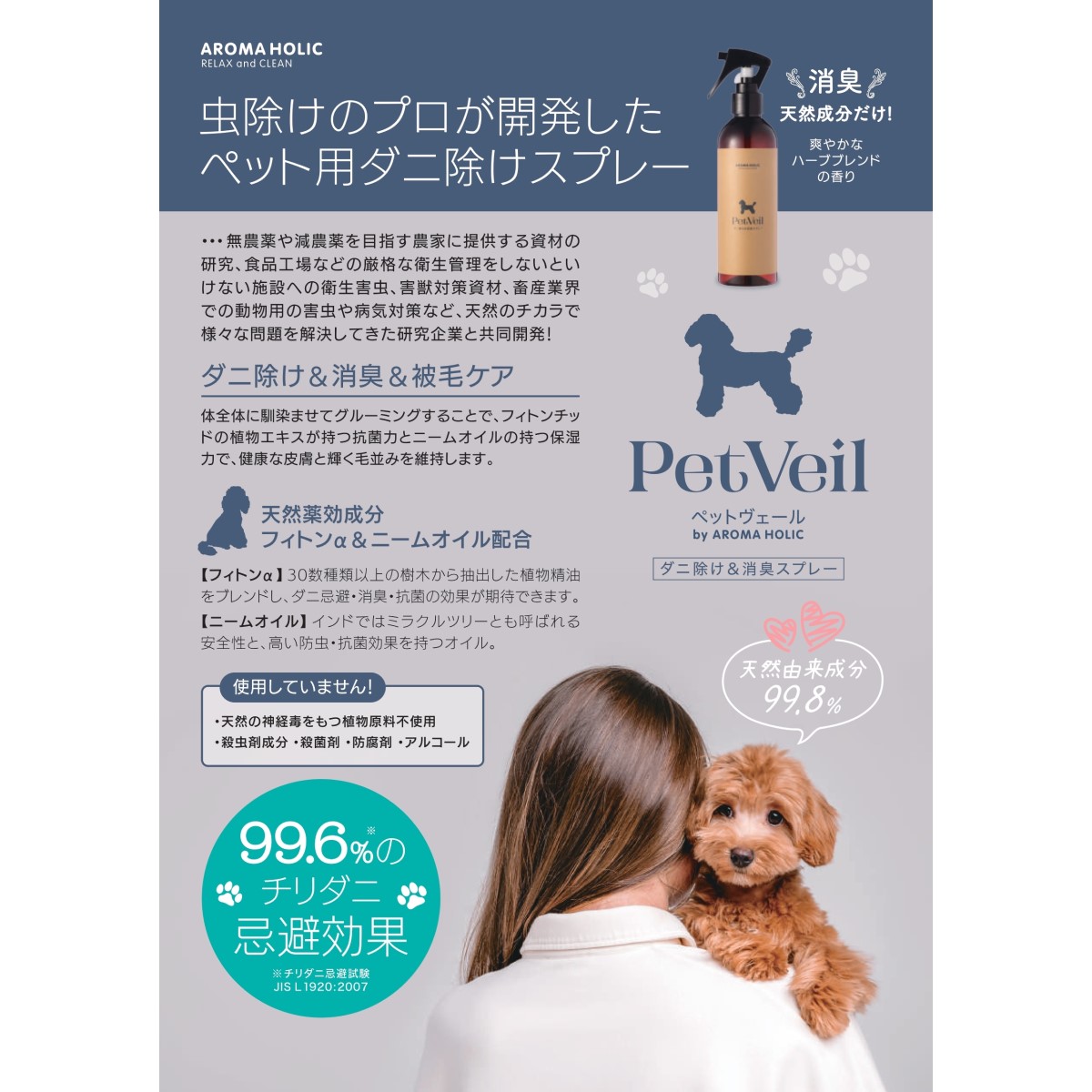 ペットヴェール アロマダニ除けスプレー 250ml