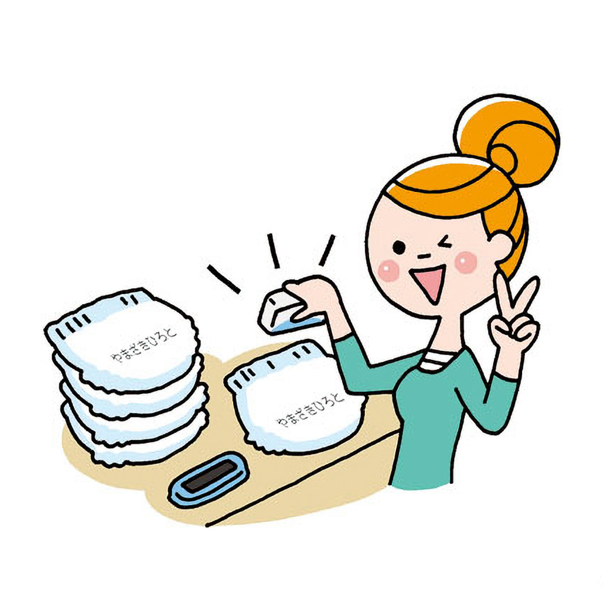 シャチハタ　おなまえスタンプおむつポン　メールオーダー式　GAB-A/MO