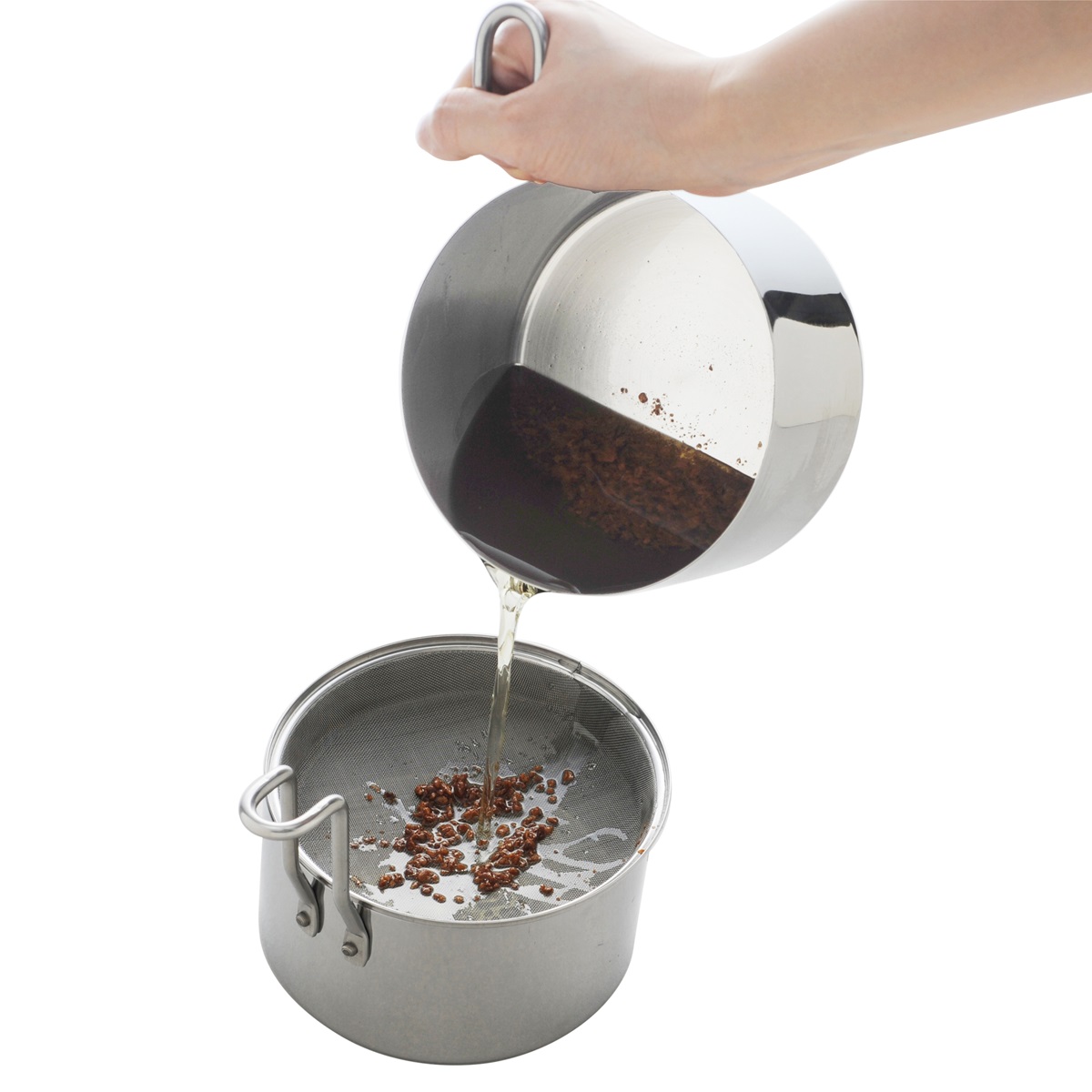 取っ手も場所を取らない 油ターン (ユウターン) 14cm