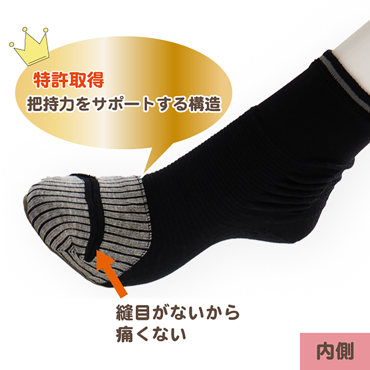 姿勢改善靴下 天使の足音（ショート）