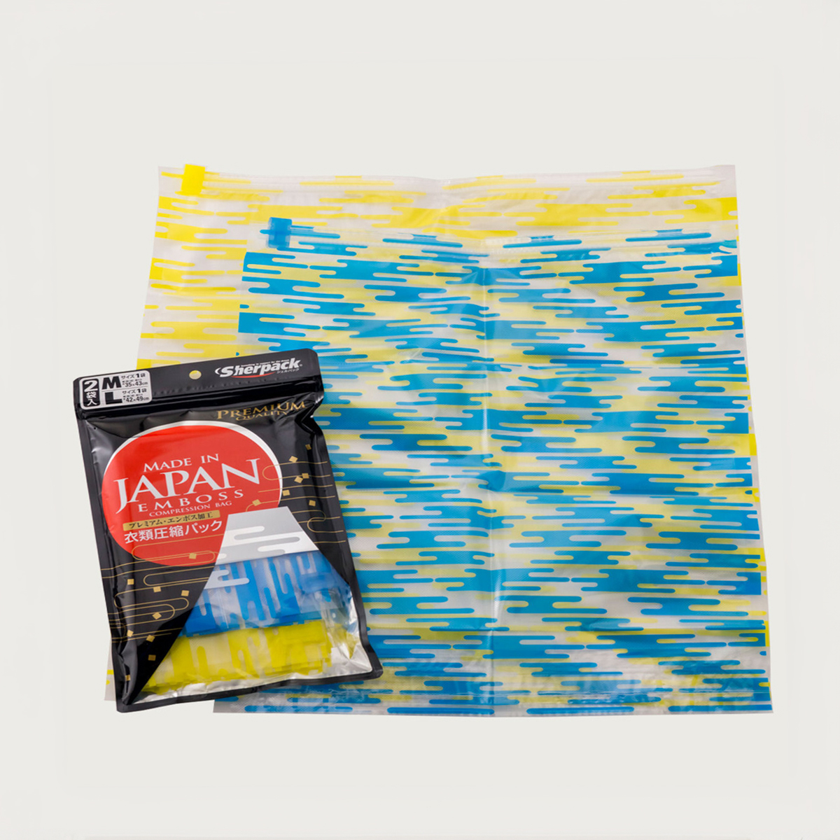 2枚組　国産圧縮袋M/Lセット