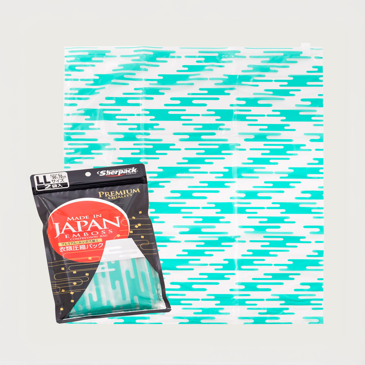 2枚組　国産圧縮袋LL/LLセット