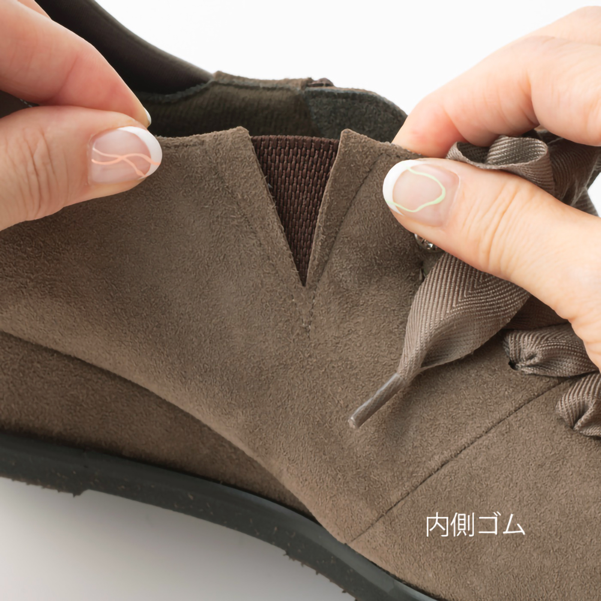 【ミスキョウコ】4Eリボンスエードシューズ