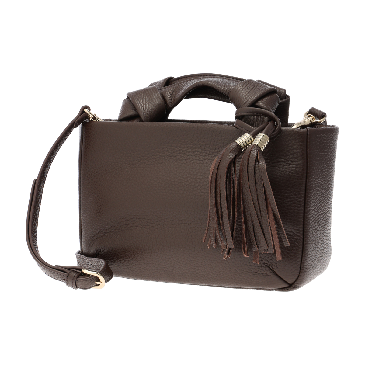 【Atelier nuu（アトリエ ヌウ)】ミニボストンバッグ　ダークブラウン