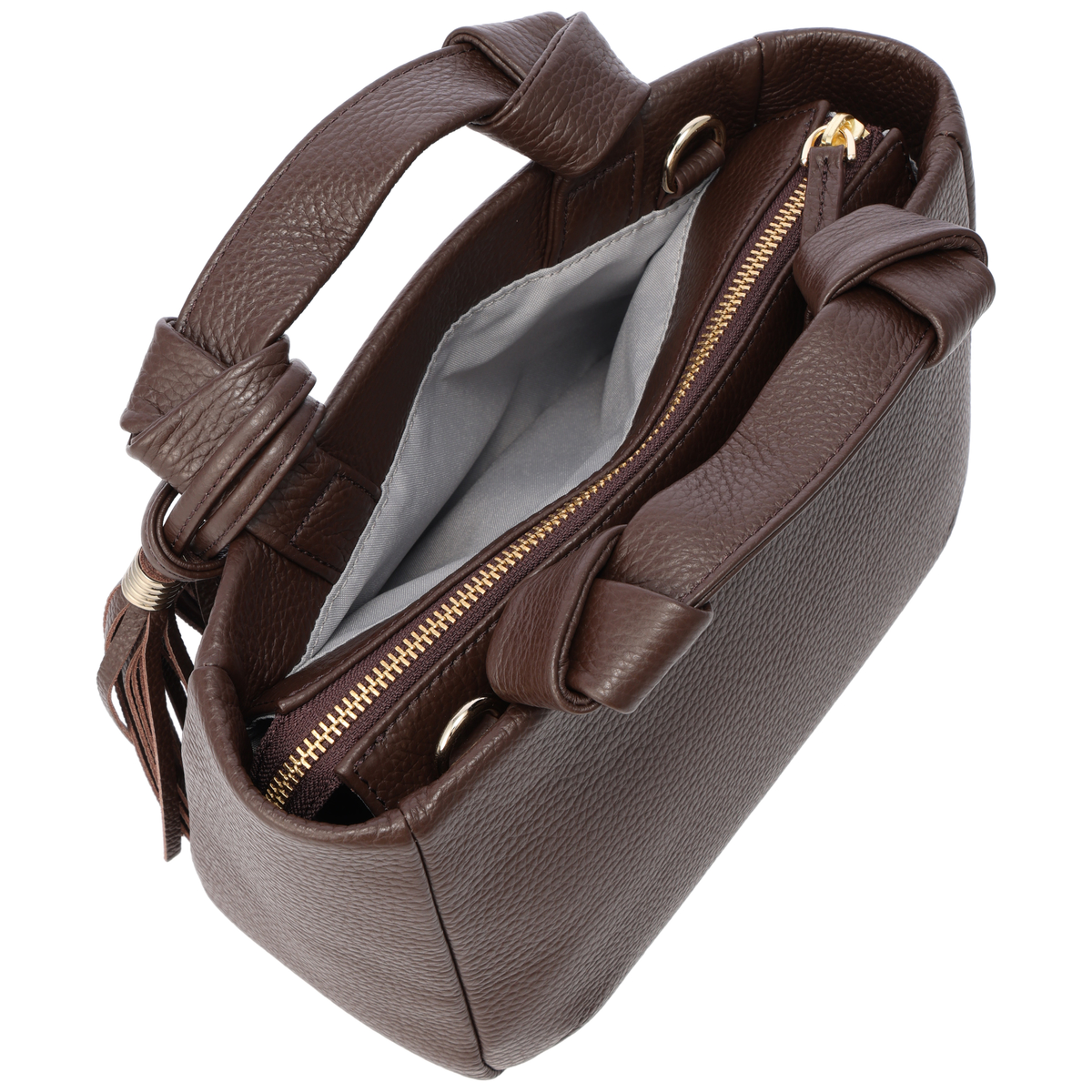 【Atelier nuu（アトリエ ヌウ)】ミニボストンバッグ　ダークブラウン