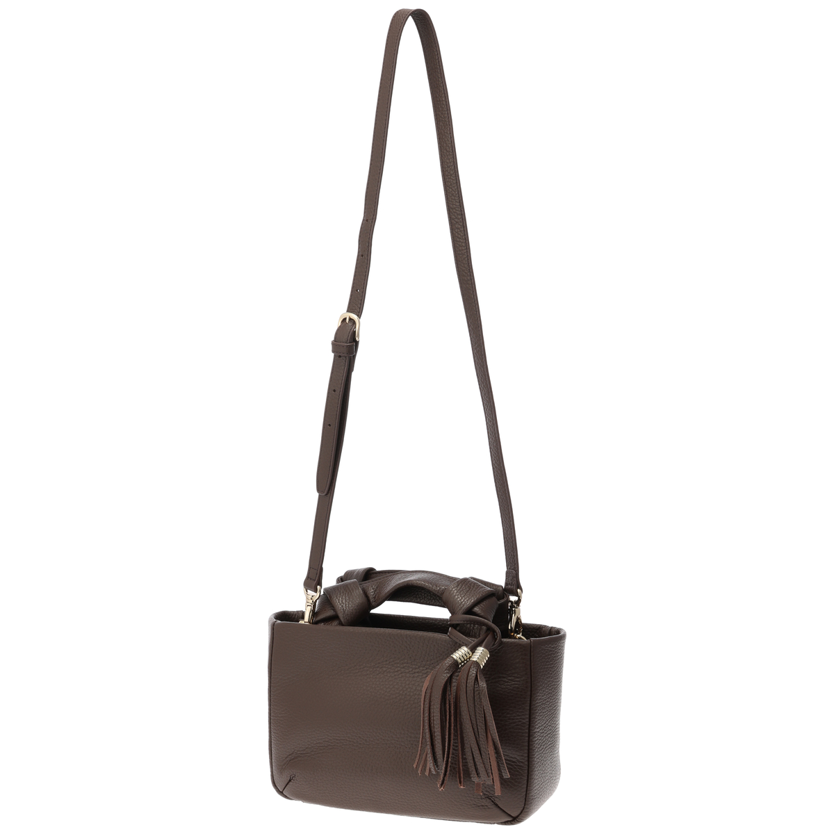 【Atelier nuu（アトリエ ヌウ)】ミニボストンバッグ　ダークブラウン