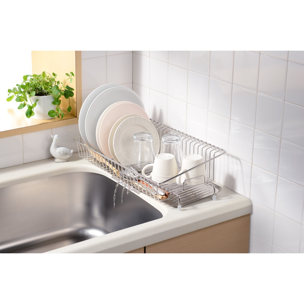 幅18cmに置ける水切りカゴ