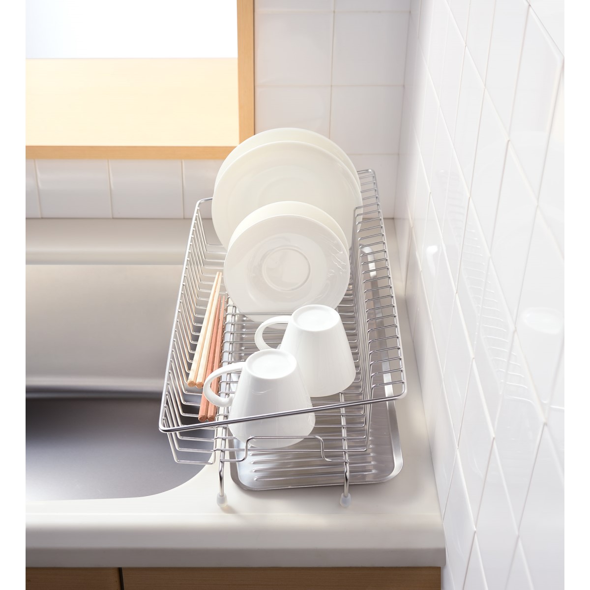 幅18cmに置ける水切りカゴ