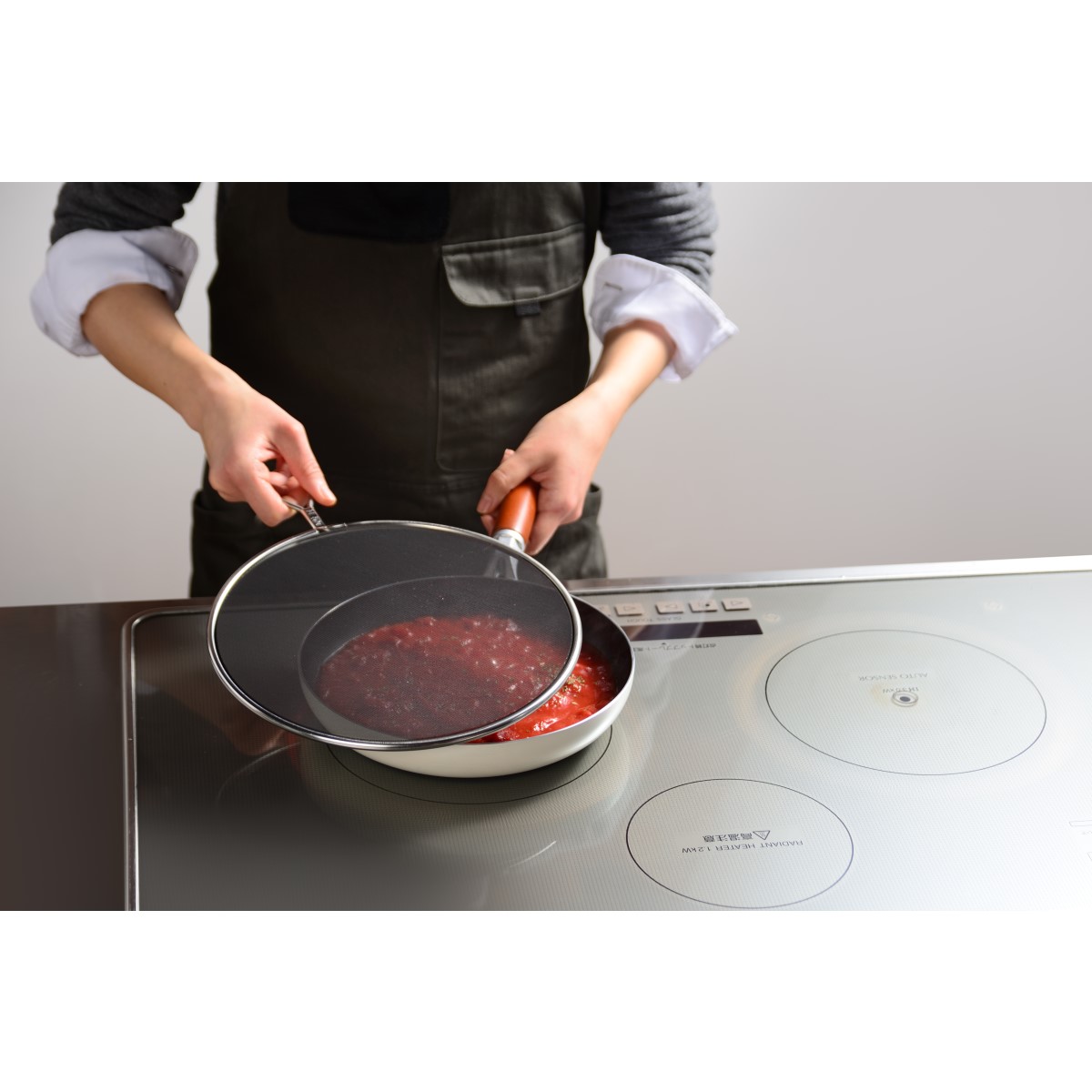 油ハネを防ぐメッシュカバー 24cm