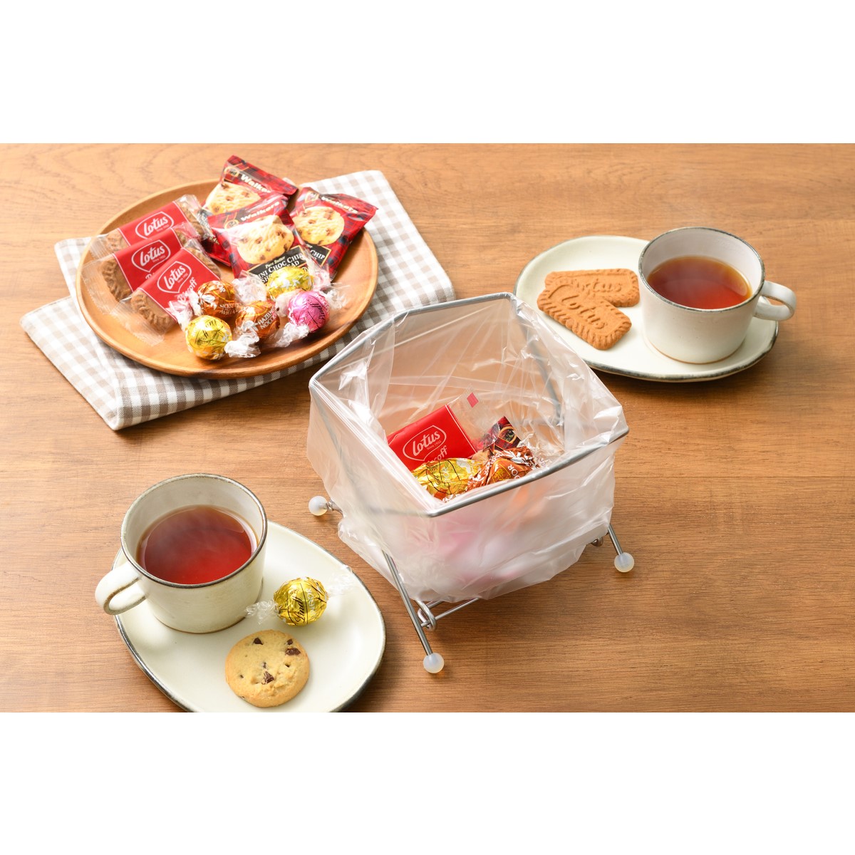 広口で捨てやすいポリ袋ホルダー