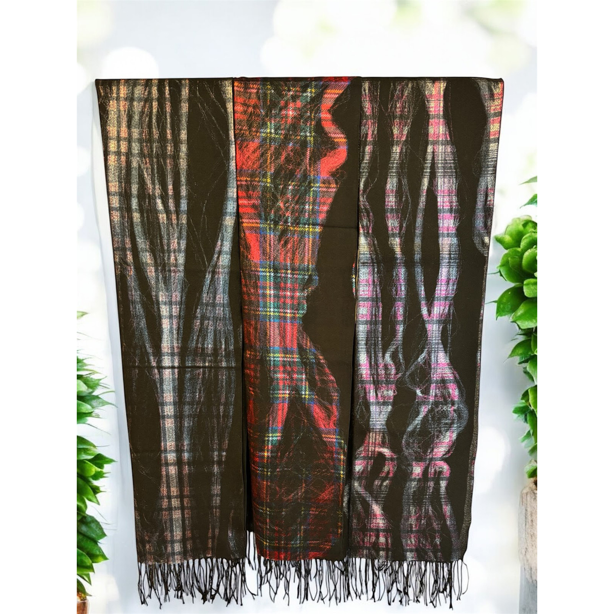 ウールモルフォニードルプリントストール