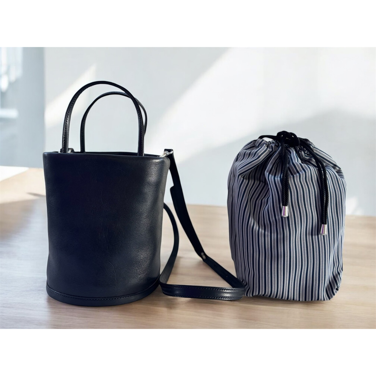 米沢織はかまの3WAYバケツ型バッグ